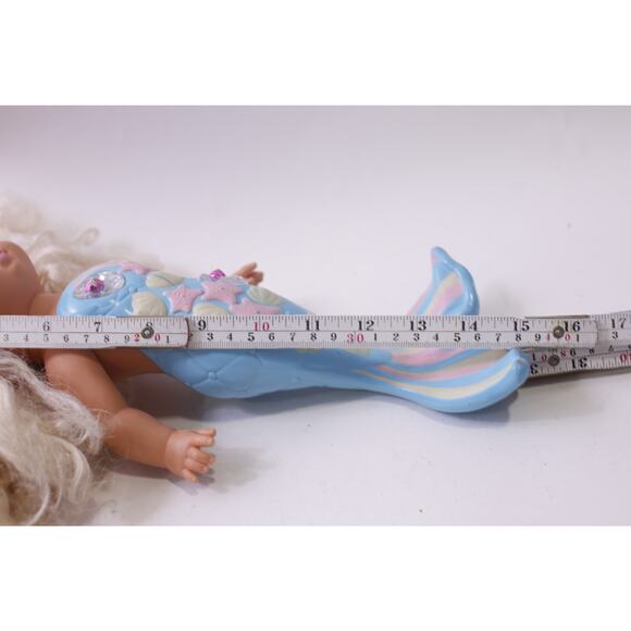 1991, Mattel, Lil Miss, Mermaid, Doll, Blonde, Blue Tail, Collectible, Works ~ - Picture 4 of 4